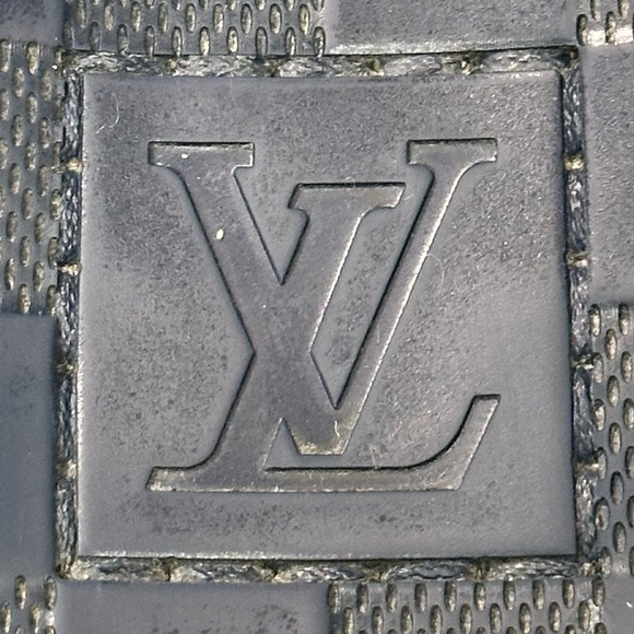 Louis Vuitton Blue Damier Rubber Leather Thong Key Flip Flop Sandals - Picture 6 of 10